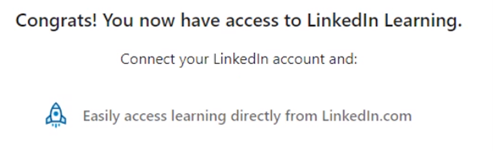 Successful activation of LinkedIn Learning
