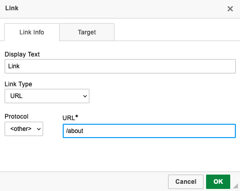 Other link protocol interface window