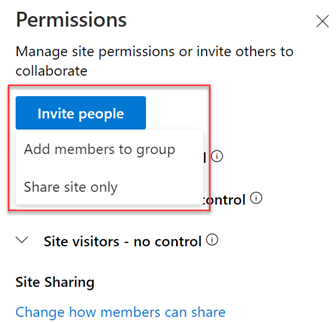 Permissions to invite people