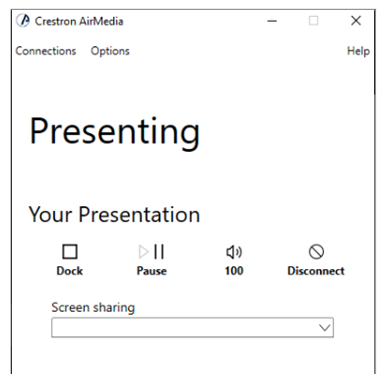 Presentation controls