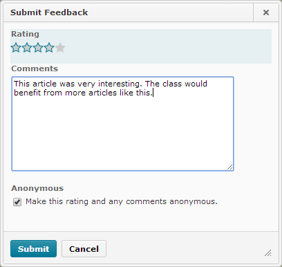 Enter feedback
