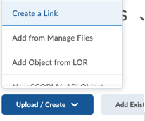 Upload / create link