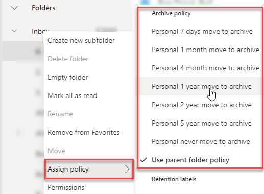 - Change the archive and retention policies for your email - IT Portal