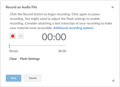 Record audio in IE