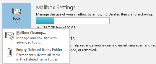Outlook Mailbox Cleanup