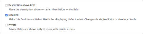 disabled checkbox