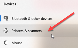 Settings, printers