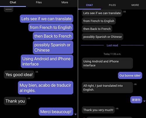 MS Teams translate