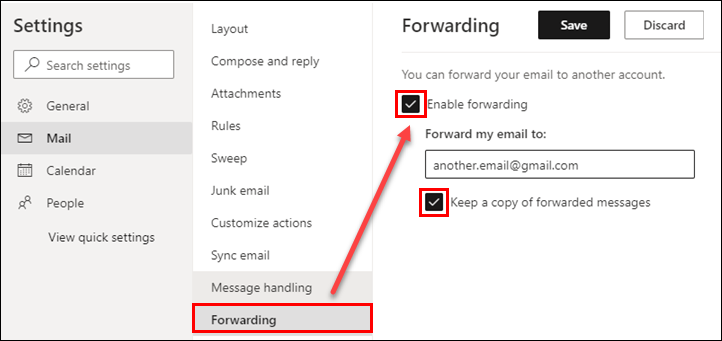 enable forwarding