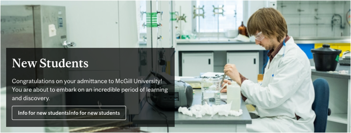 Example statement block featuring a researcher at a microscope