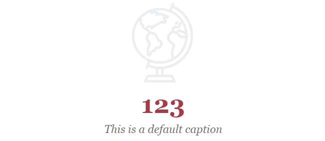 Big Numbers with an image above
