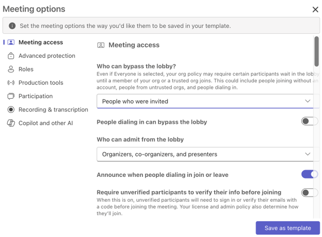 meeting access