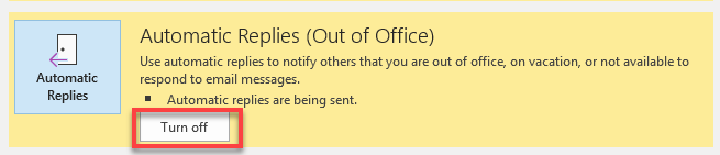 Turn off auto replies