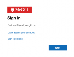 enter your McGill username
