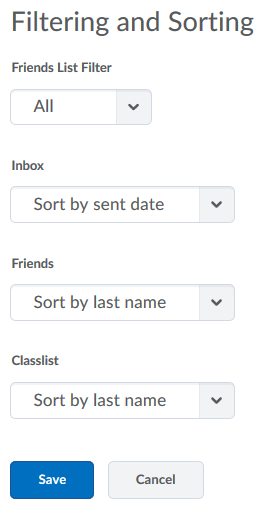 Filtering and Sorting Messages