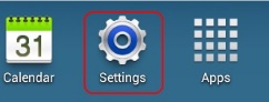 Tap settings