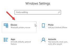 Settings > Devices