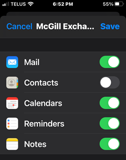 Contacts, Calendars, Reminders